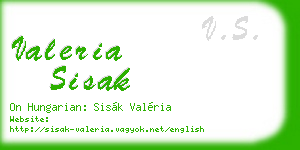 valeria sisak business card